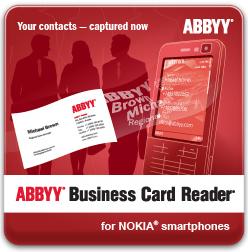 Новость проекта. Сканер визиток Abbyy Business Card Reader теперь доступен в облаке 